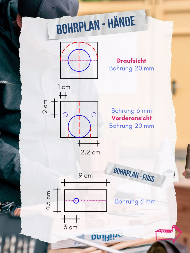 Holzfigur Bohrplan 2